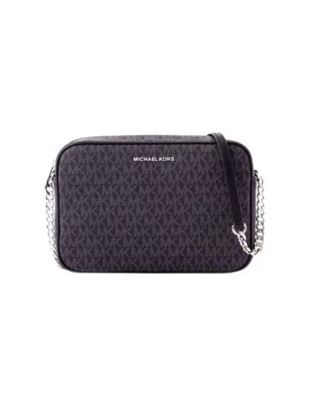 마이클 코어스 제트 세트 라지 로고 크로스바디백 블랙 Michael Kors Jet Set Large Logo Crossbody Bag Black