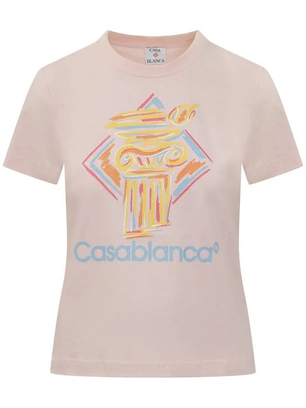 카사블랑카 다이아몬드 컬럼 티셔츠 WPS25JTS020_01PINK