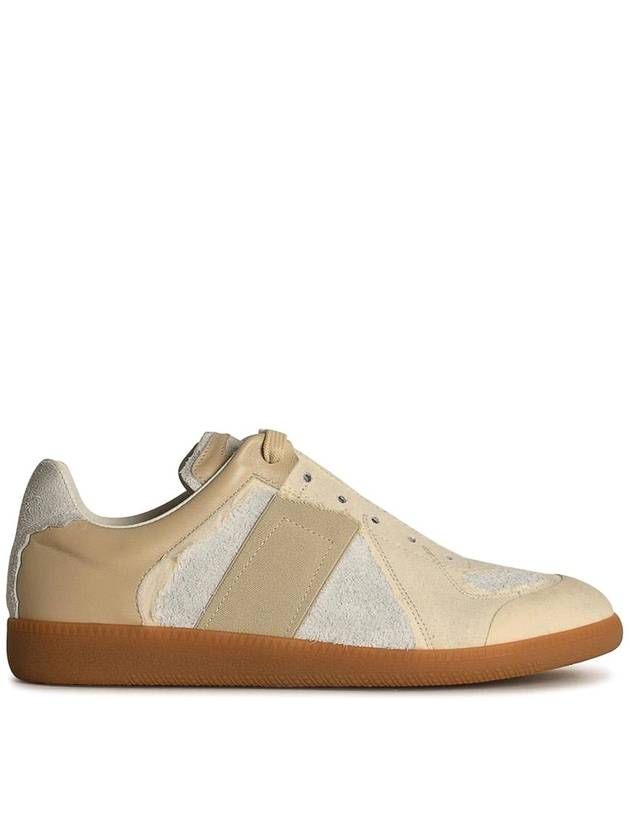Maison Margiela Replica Cream Suede Sneakers