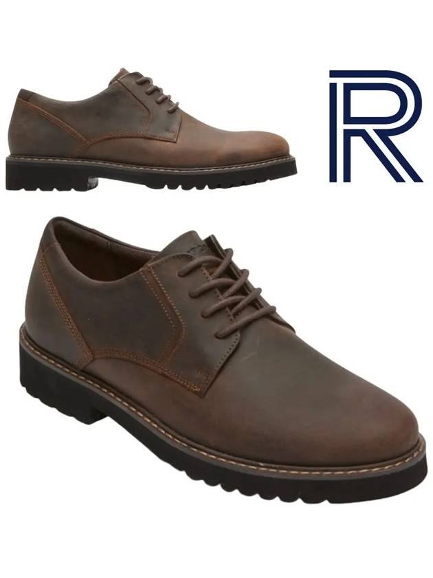 락포트 남성화 매버릭 플레인 옥스퍼드 구두 신발 다크브라운