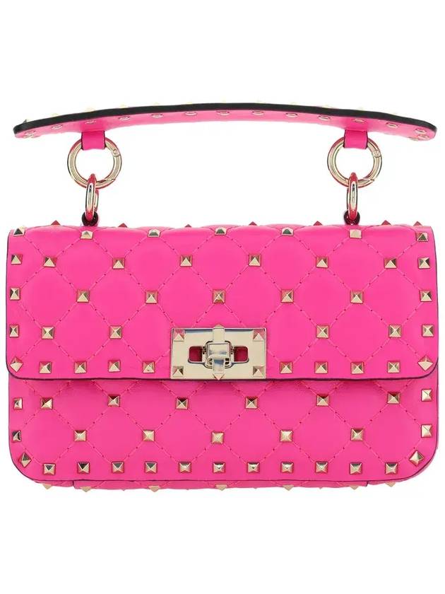 Valentino Garavani 락스터드 스파이크 폴드오버 탑 숄더백 4W2B0123NAP_UWT