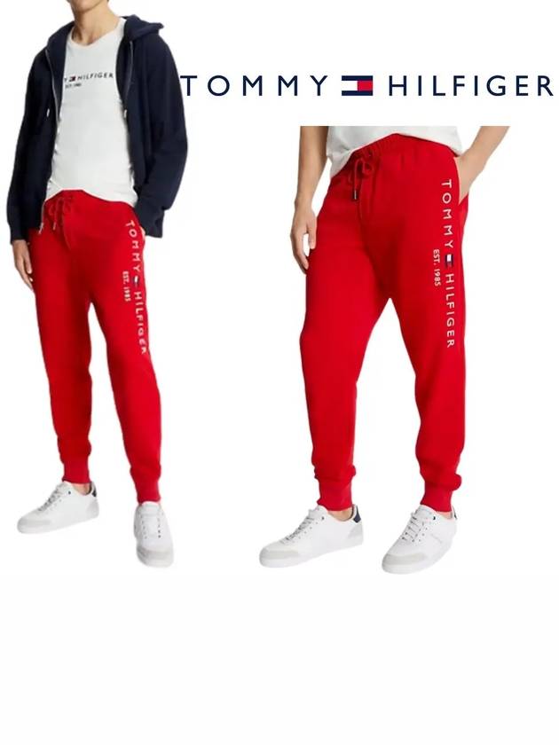 타미힐피거 1985 타미 로고 팬츠 바지 레드