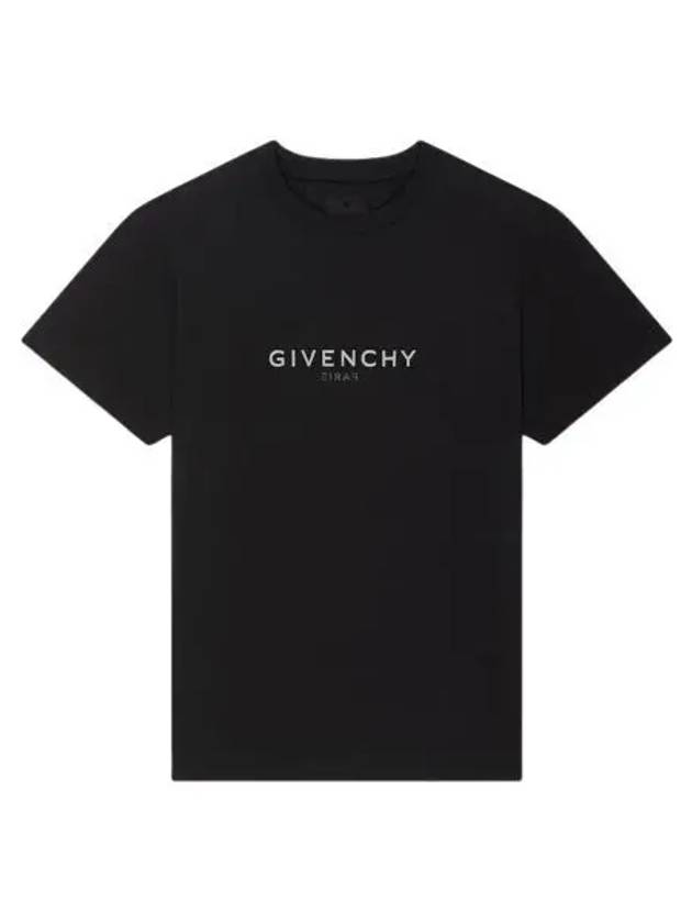 지방시 리버스 오버사이즈 코튼 티셔츠 블랙 Givenchy Reverse Oversized Cotton T Shirt Black