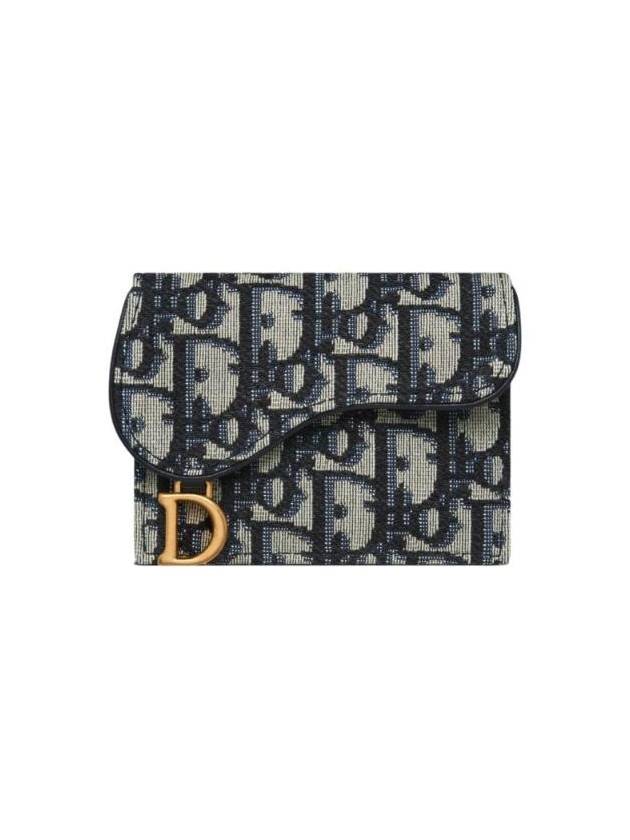 디올 새들 카드 홀더 블루 디올 오블리크 자카드 S5610CTZQ M928