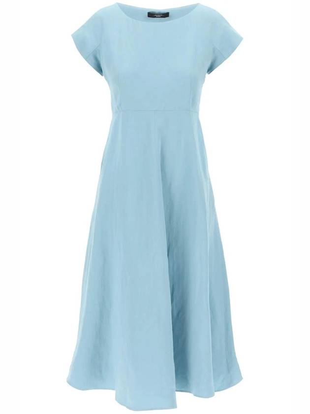 N02 위켄드막스마라 여성 원피스 Midi dress in viscose and linen satin fabric Weekend Max Mara