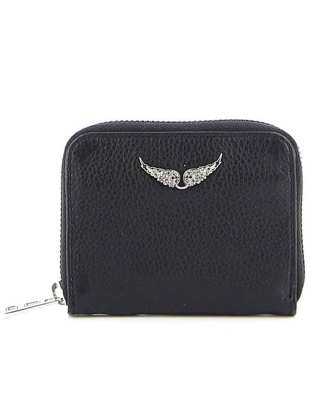 Zadig & Voltaire 로고 플레이트 집업 미니 지갑