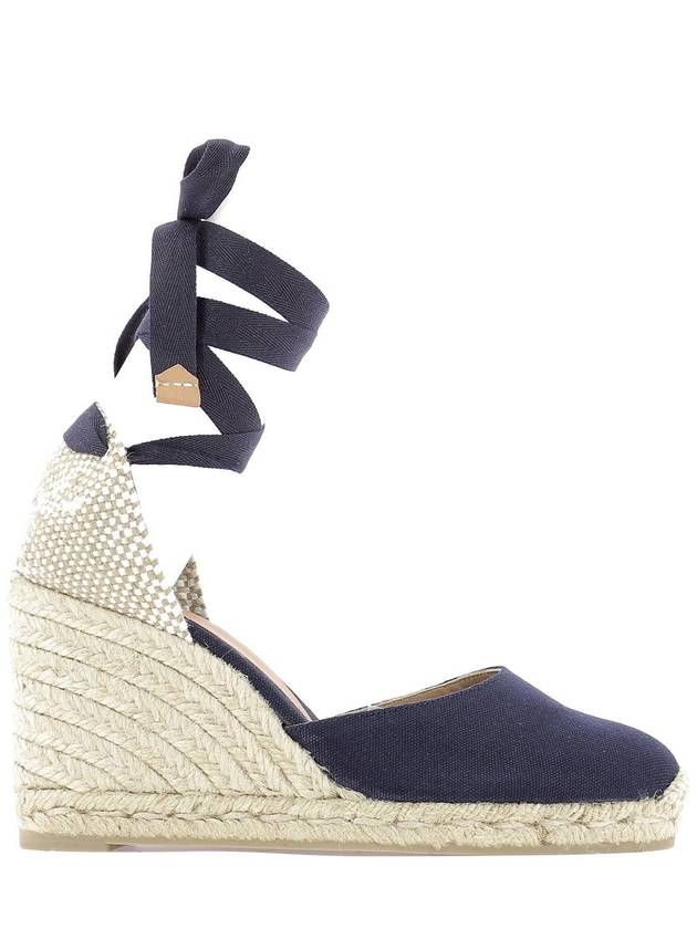 카스타네르 알몬드 토 앵클 스트랩 웨지 에스파드릴