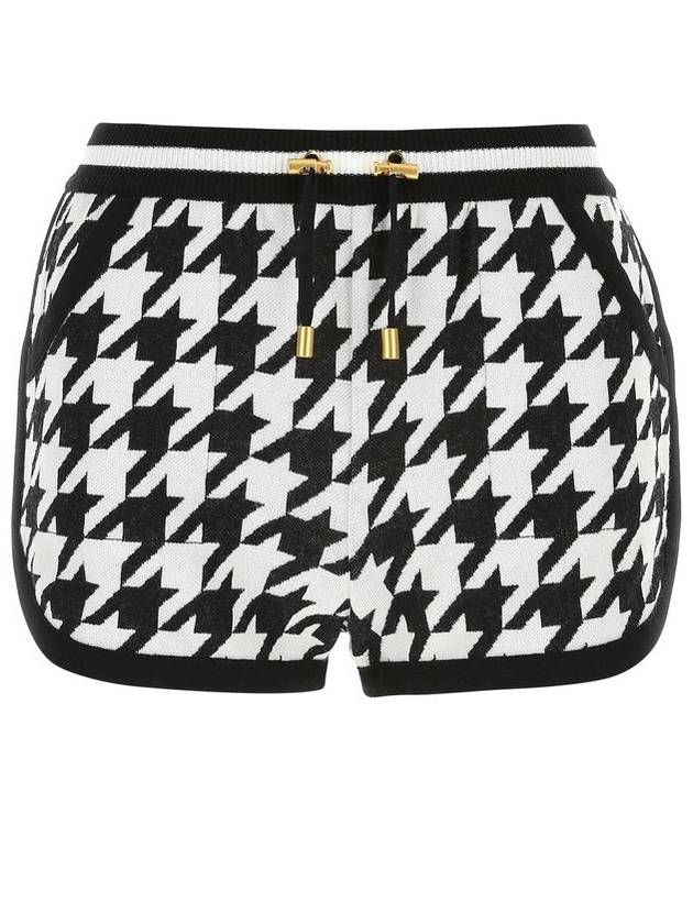 Balmain 하운드투스 커브드 드로스트링 쇼츠