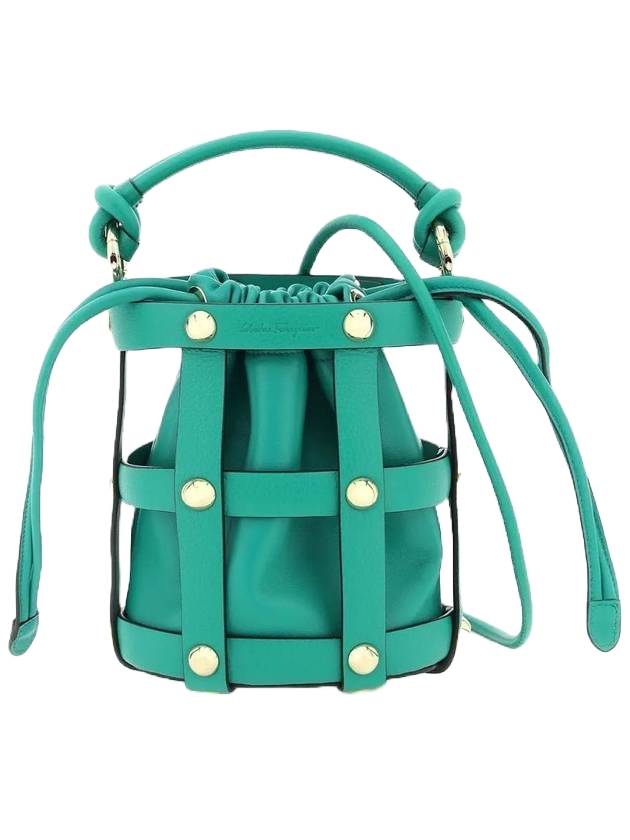 살바토레 페라가모 케이지 버킷 백 그린