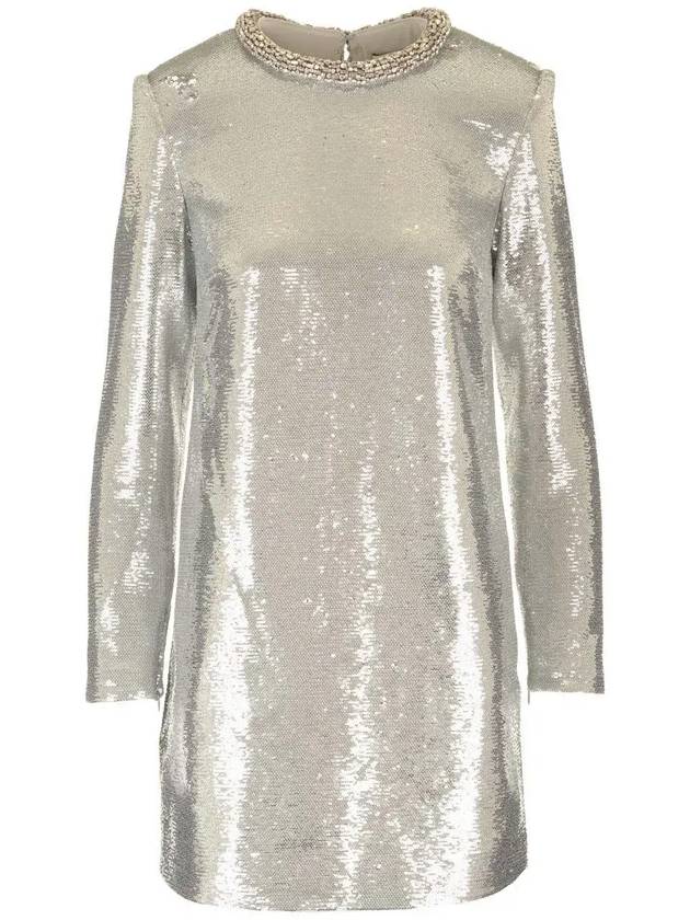 롤랑 무레 롱슬리브 세퀸 미니 드레스 RMRS25082SS_SILVER