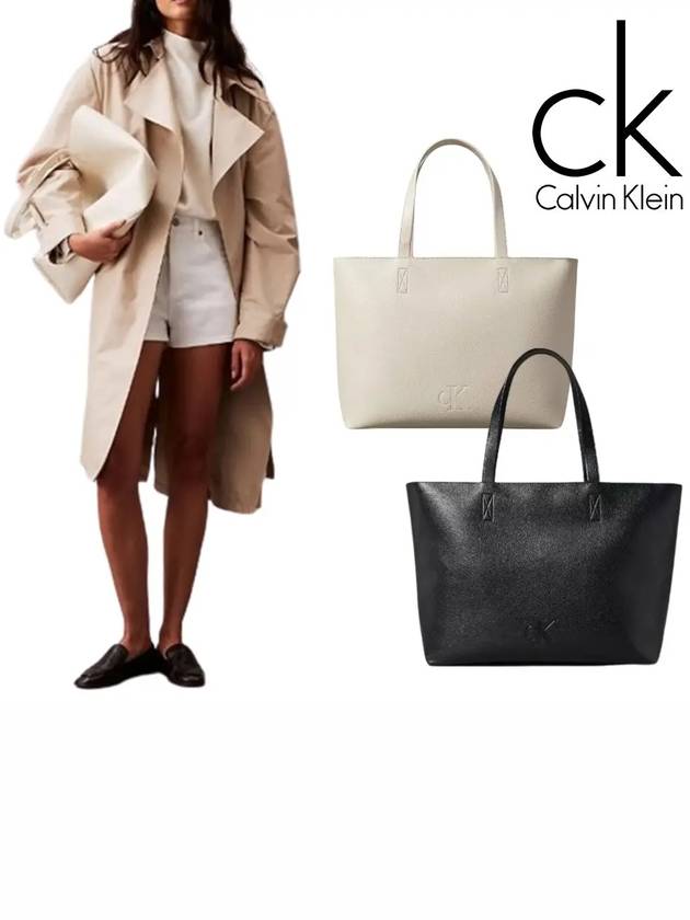 캘빈클라인 가방 여성 올데이 모노그램 토트백 블랙 베이지 아이보리