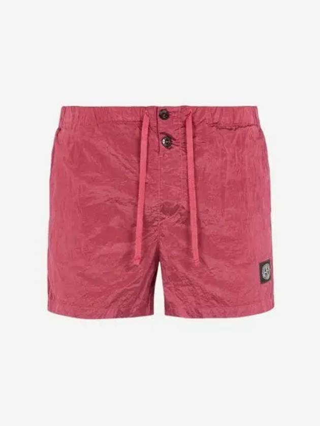 스톤 아일랜드 B0643 나일론 메탈 스위밍 트렁크 시클라멘 23SS Stone Island B0643 Nylon Metal Swimming Trunk Cyclamen 23SS