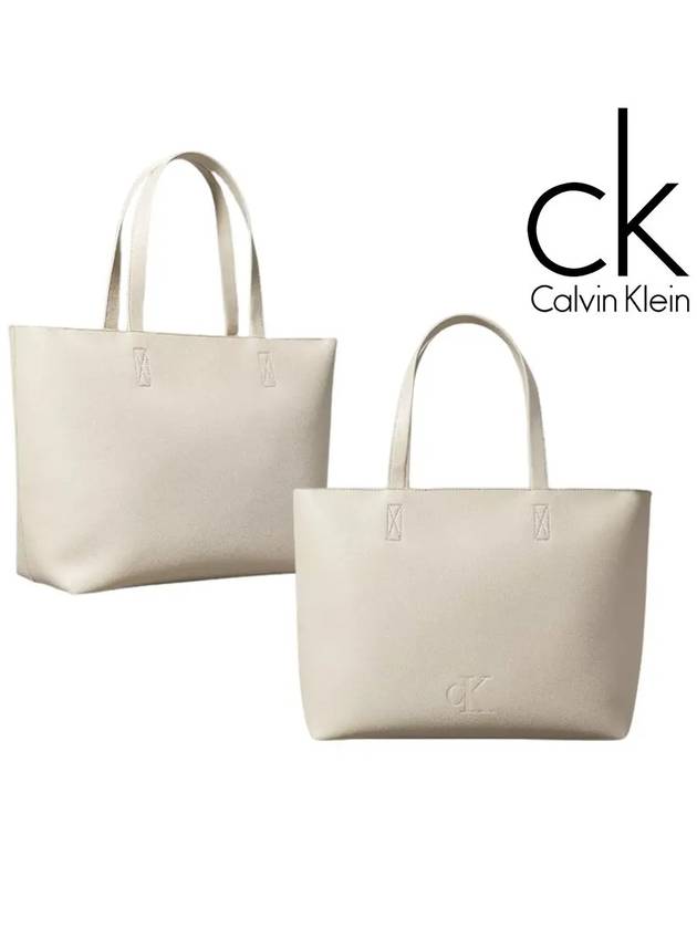 캘빈클라인 가방 여성 올데이 모노그램 토트백 베이지