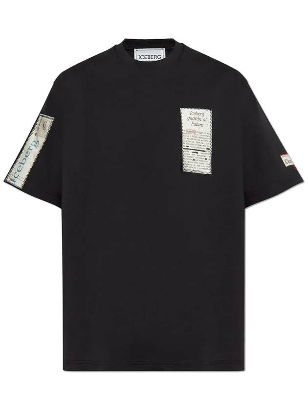 아이스버그 로고 패치 크루넥 티셔츠 25EI1P0F0226304_9000