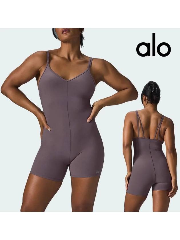 alo 요가복 알로소프트 선스 아웃 원피스 퍼플