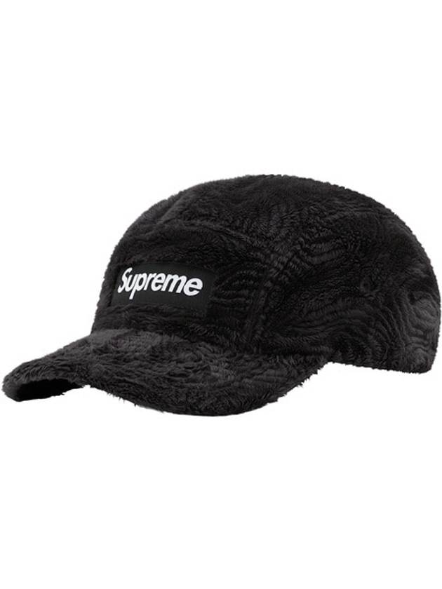22FW 슈프림 스월 플리스 캠프캡 블랙 Supreme Swirl Fleece Camp Cap Black