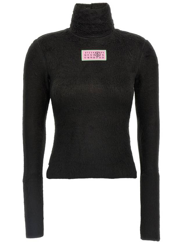 MM6 Maison Margiela 터틀넥 퍼 이펙트 스웨터