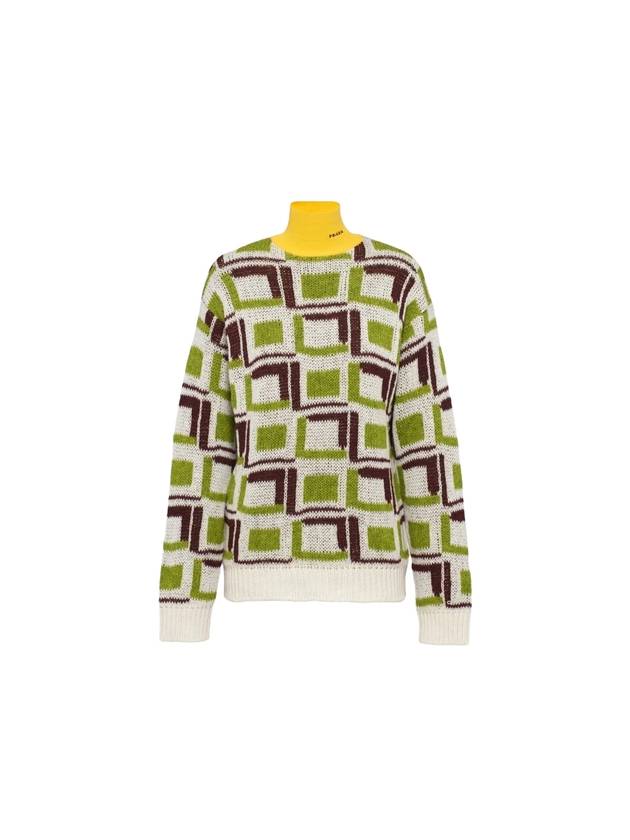 프라다 캐시미어 앤 울 터틀넥 아이비 그린