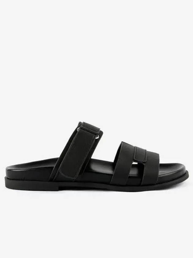 무드나잇 아니타 벨크로 플랫폼 슬라이드 샌들 블랙 Moodnight Anita Velcro Platform Slide Sandals Black
