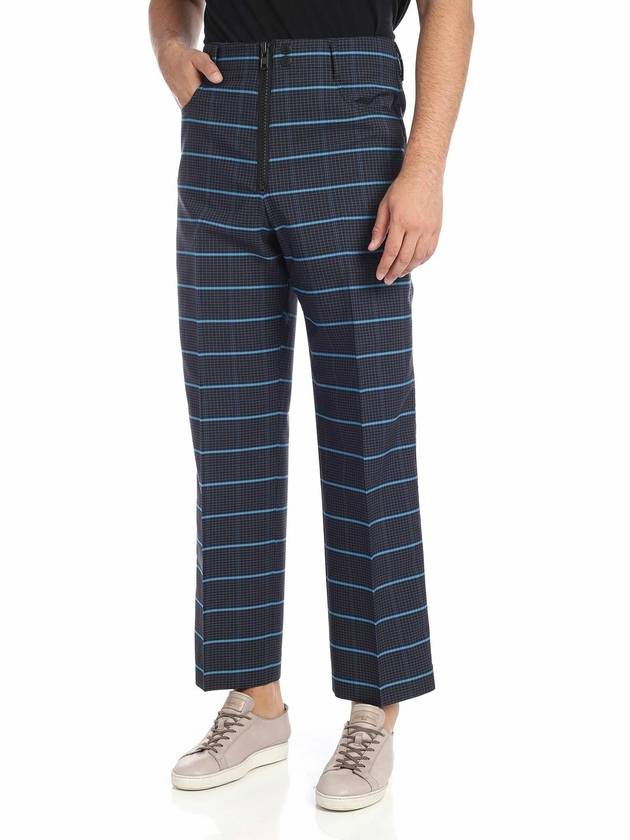 Kenzo Blue check pattern trousers Collaboration Mem