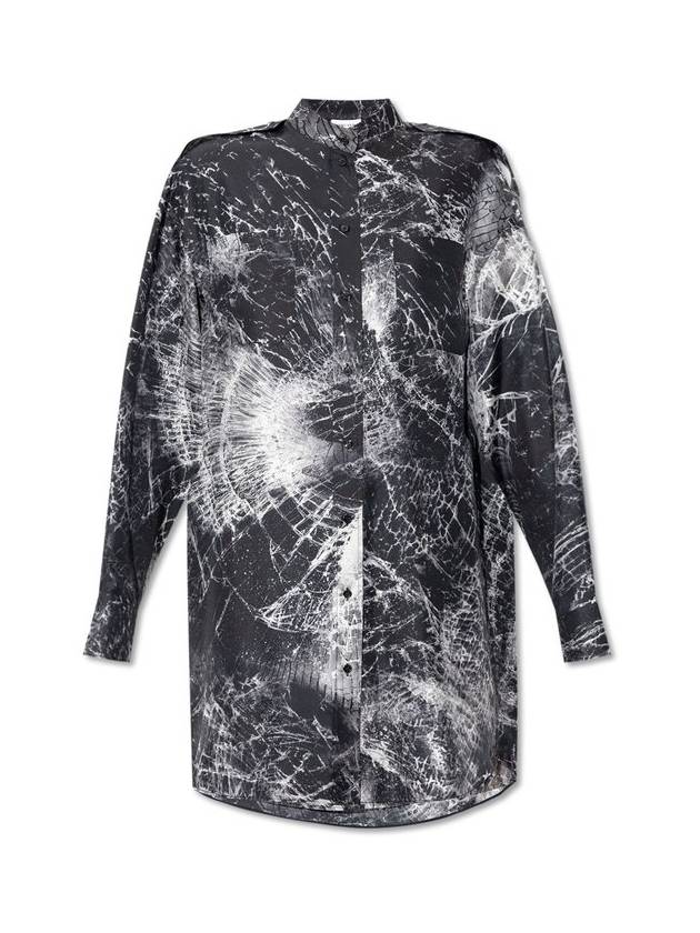 알렉산더 맥퀸 스매쉬드 스크린 셔츠 드레스
