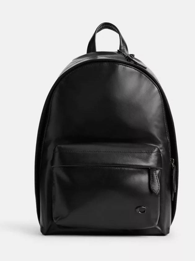 코치 홀 백팩 남성 가죽 배낭 Black