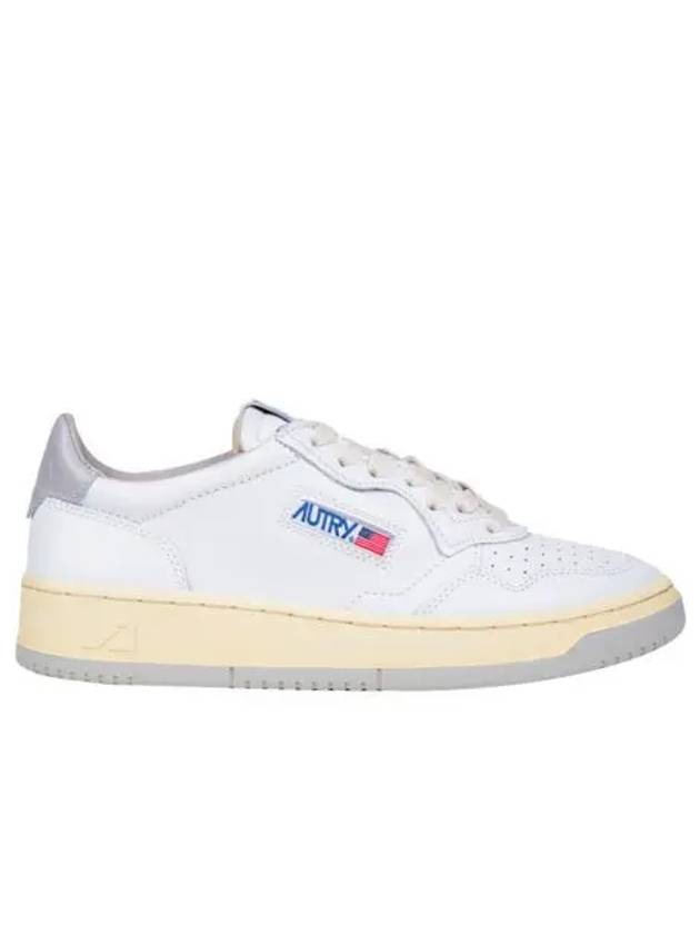W 오트리 메달리스트 로우 레더 스니커즈 화이트 그레이 W Autry Medalist Low Leather Sneakers White Grey