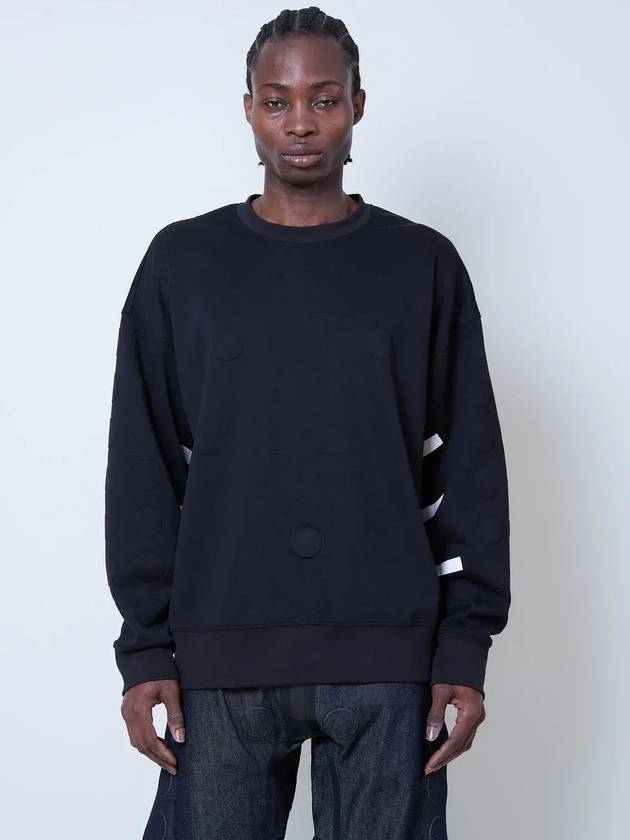 월터 반 베이렌돈크 그래픽 텍스트 스웨트셔츠 D25904Black_None