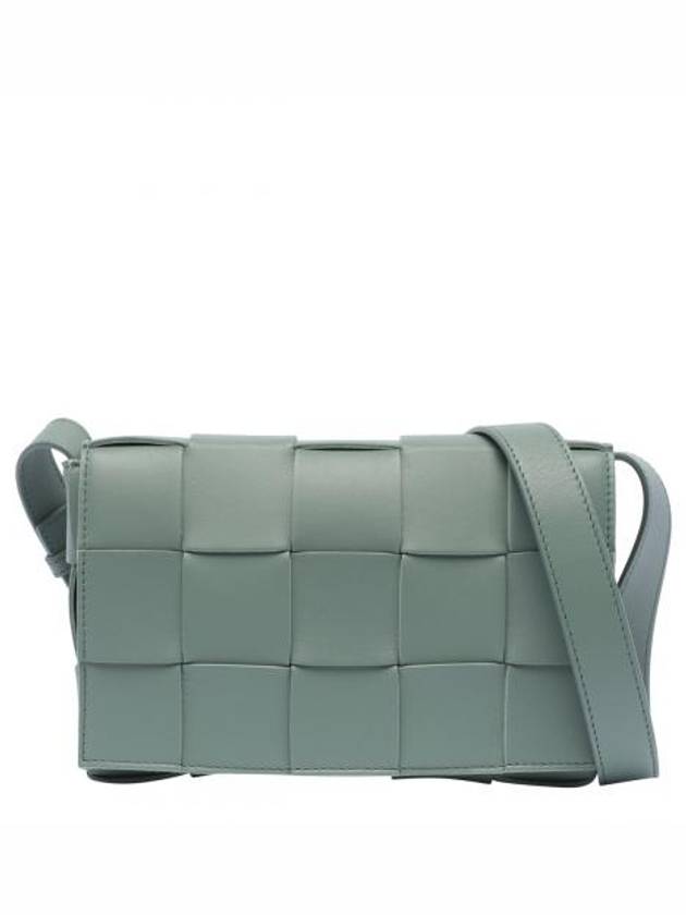 보테가베네타 인트레치아토 카세트 크로스 백 그린