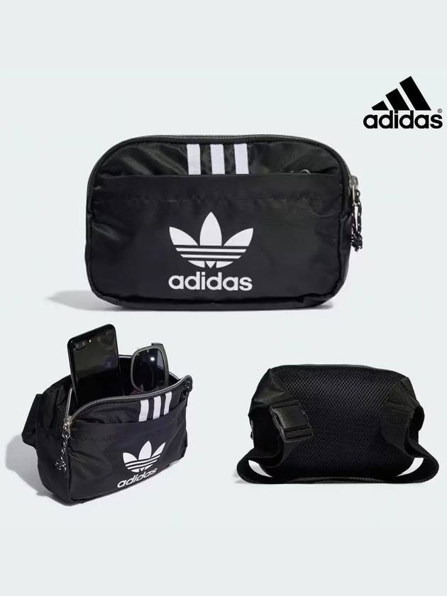 아디다스 가방 아카이브 스트랩 웨이스트백 블랙