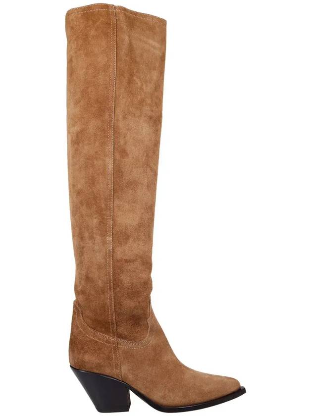 Sonora 포인티드 토 미드 블록 힐 부츠 ACA605CISUE04W_CIGAR