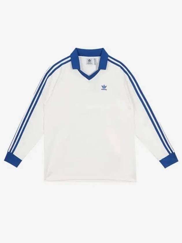 W 아디다스 삼선 사틴 롱슬리브 티셔츠 클라우드 화이트 KR W Adidas 3 Stripes Satin Long Sleeve T Shirt Cloud White KR Sizing