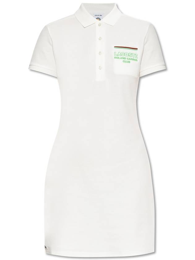 Lacoste Dress With Logo  Women's  White