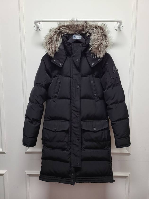 무스너클 블랙 실버퍼 알버타 여성 패딩점퍼