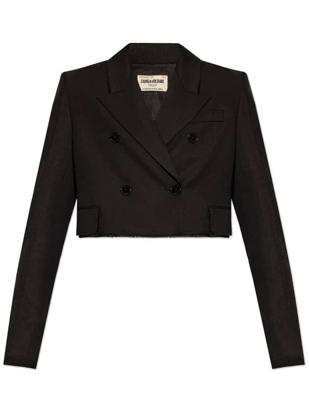Zadig & Voltaire 크롭 블레이저 WWBL0085_NOIR