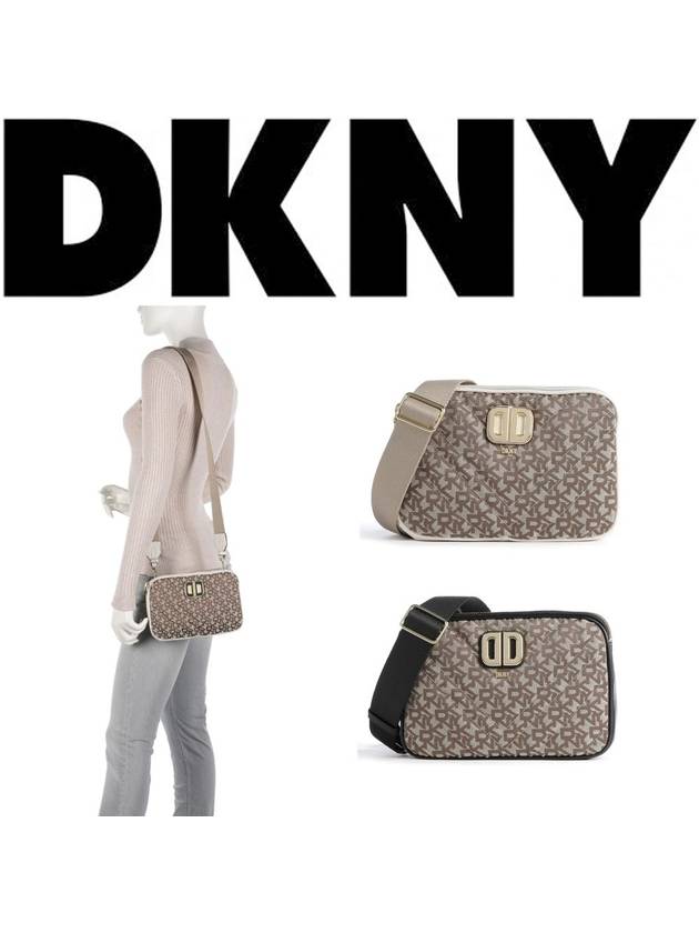 DKNY 가방 델핀 더블지퍼 양가죽 크로스바디백 숄더백 R23EFG29