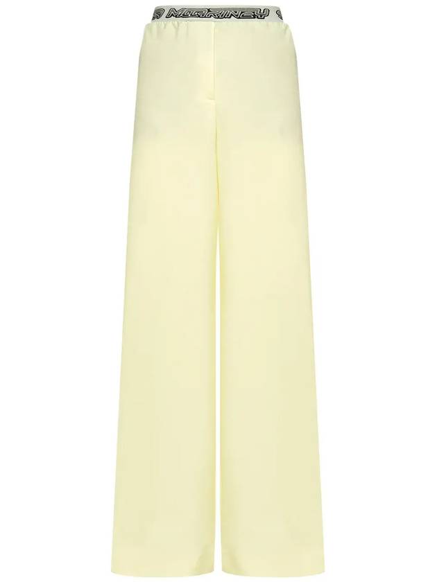 Stella McCartney 로고 테이프 와이드 레그 팬츠 604218SSA36_7052