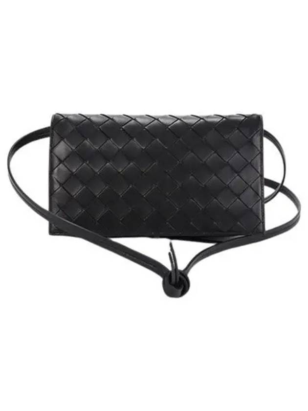 보테가 베네타 인트레치아토 미니 크로스바디백 블랙 Bottega Veneta Intrecciato Mini Crossbody Bag Black
