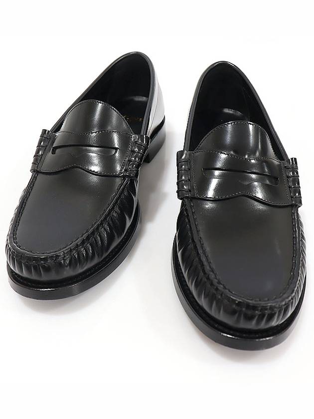 327633001C.38NO 블랙 폴리쉬드 카프스킨 루코 여성 로퍼 37.5