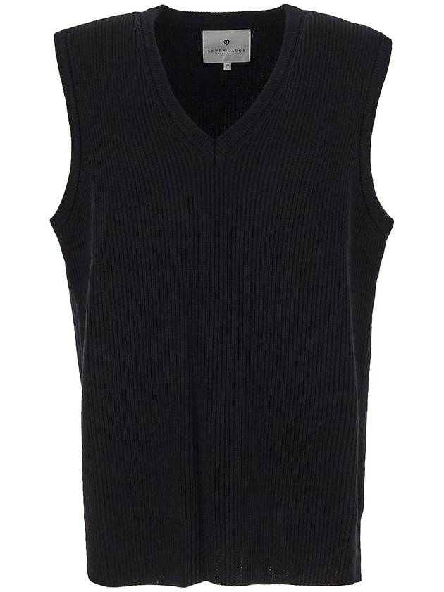 Seven Seven gauge knitted vest in wool