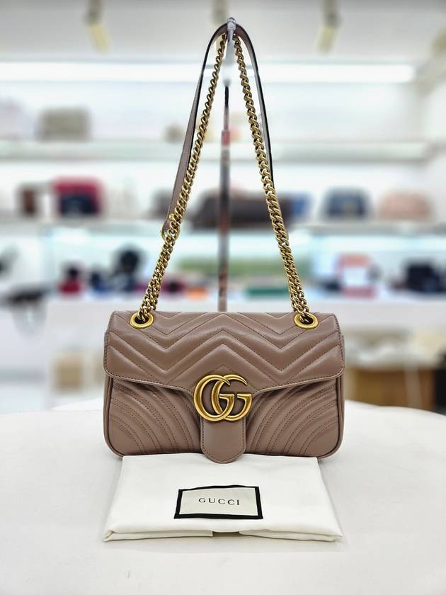 구찌 GG 마몬트 스몰 마틀라세 숄더백 443497