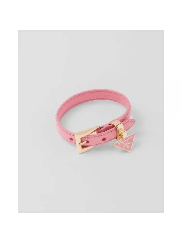 프라다 사피아노 레더 팔찌 페탈 핑크