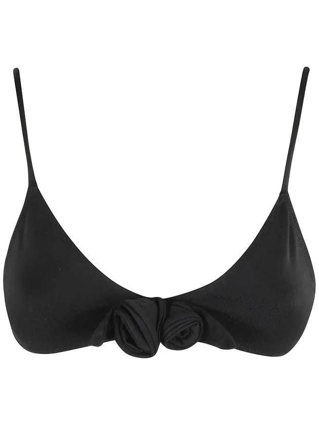 코페르니 플로럴 모티프 스트랩 비키니 탑 COPSW01F5025A_BLK