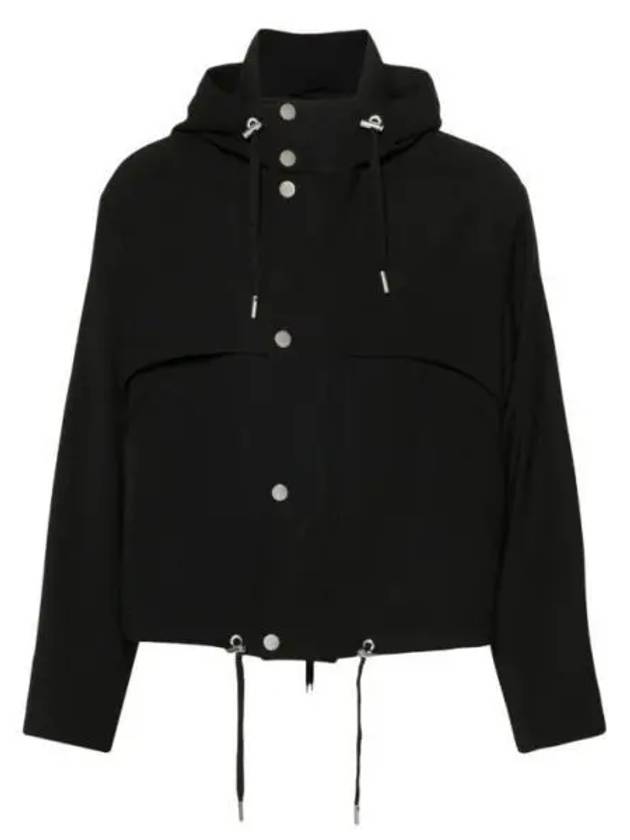 아미 24 드로스트링 후드자켓 블랙