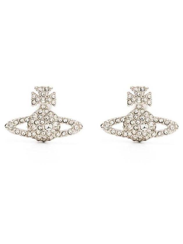 비비안 웨스트우드 그레이스 바스 릴리프 스터드 귀걸이 실버