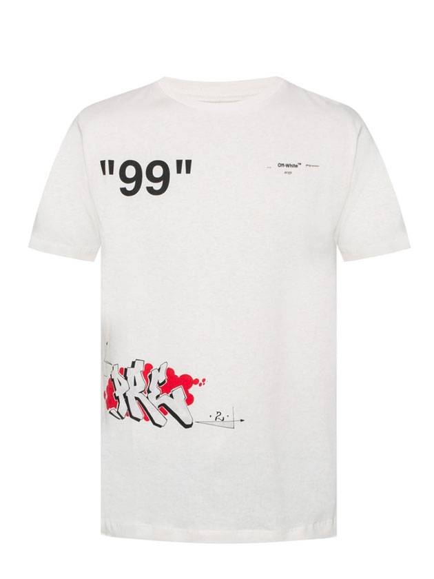 오프화이트 돈디버스 반팔 티셔츠 화이트