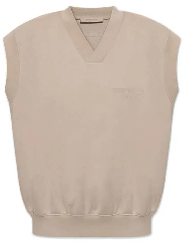 Fear Of God Essentials 로고 프린트 V넥 조끼 192SU225051FW0_SMOKE