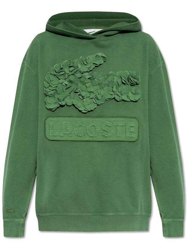 Lacoste Sweatshirt With Detachable Logo  Women's  Green