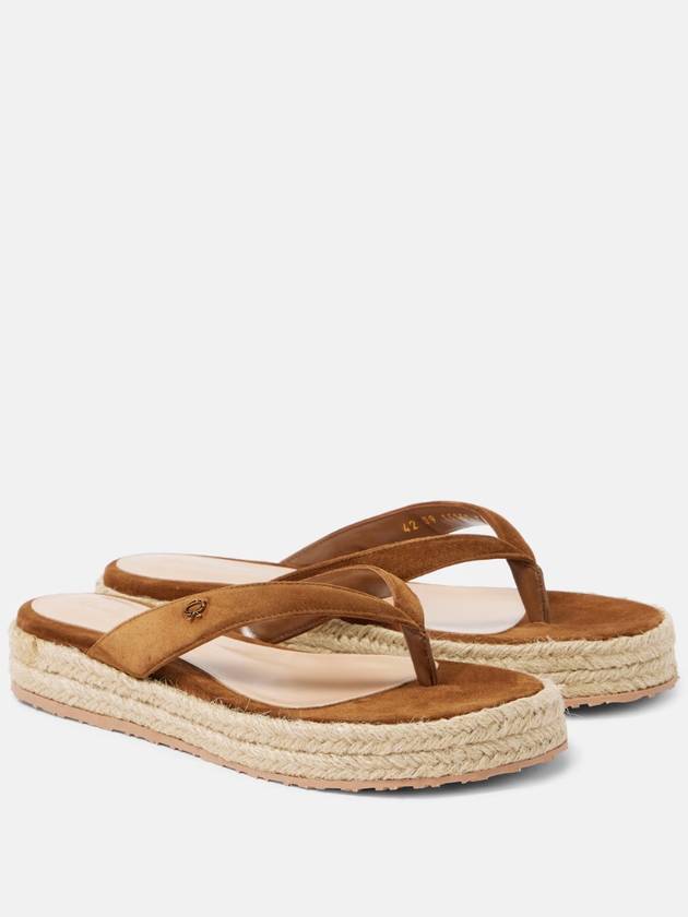 NB04 지안비토 로시 여성 에스파드류 Suede espadrille thong sandals P00999158