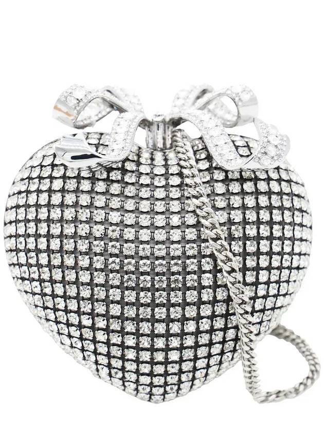 셀프 포트레이트 장식 하트 클러치 백 RS25307SL_SILVER